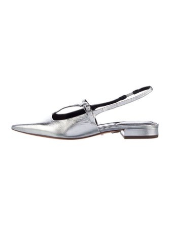 Vince Leather Slingback Flats