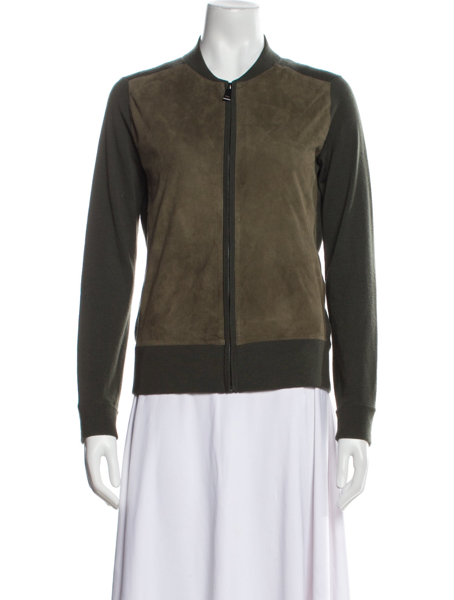 Vince Wool Colorblock Pattern Jacket