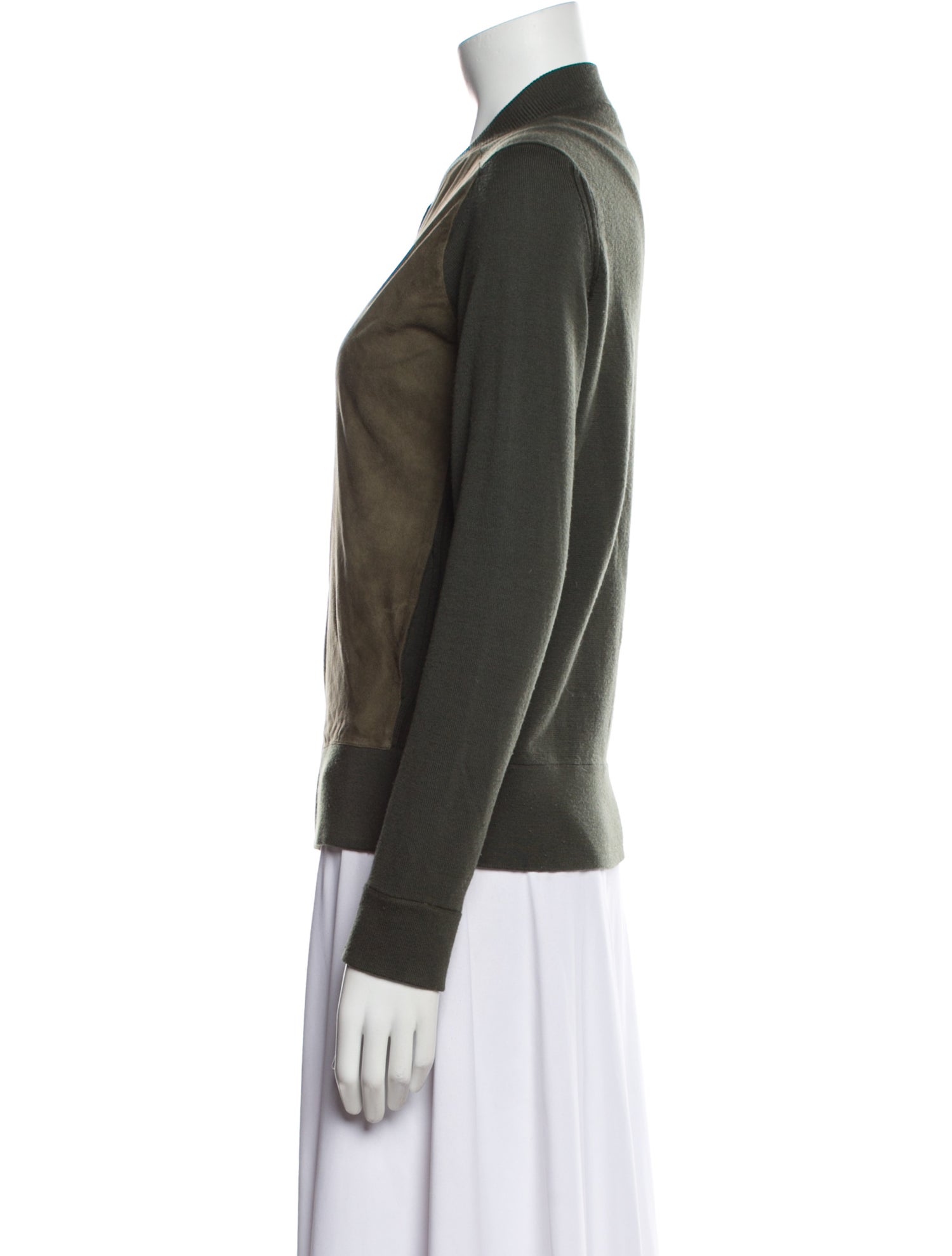 Vince Wool Colorblock Pattern Jacket