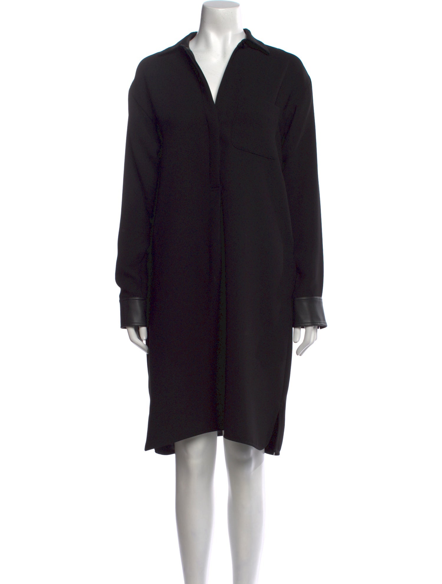 Vince V-Neck Knee-Length Dress