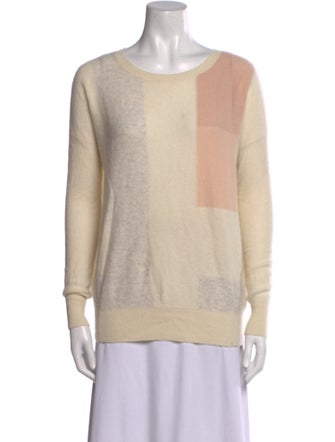 Vince Cashmere Colorblock Pattern Sweater