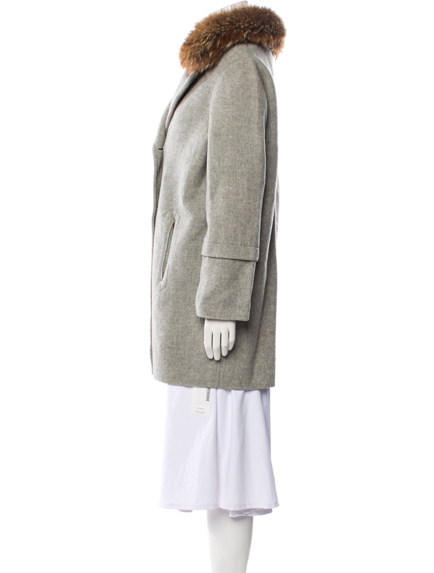 Vince Wool Fur Coat
