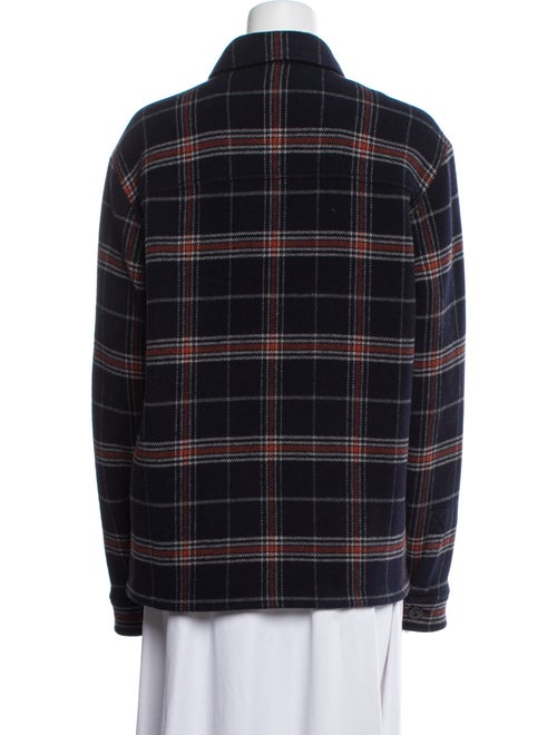 Vince Wool Plaid Print Jacket