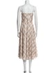 Vince Plaid Print Midi Length Dress