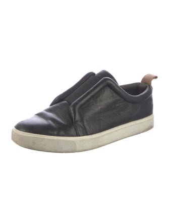 Vince Leather Colorblock Pattern Sneakers