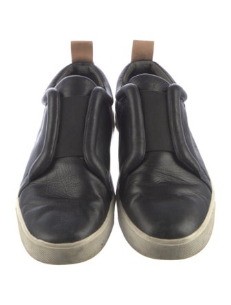 Vince Leather Colorblock Pattern Sneakers