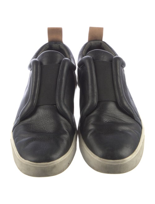 Vince Leather Colorblock Pattern Sneakers