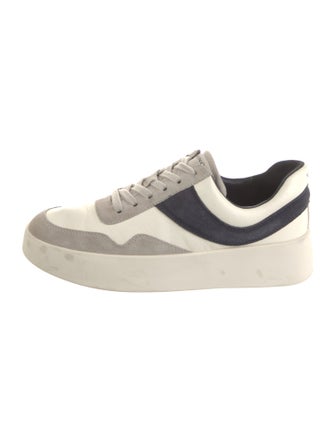 Vince Leather Colorblock Pattern Sneakers
