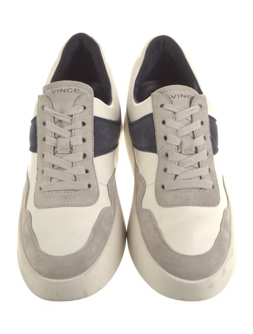 Vince Leather Colorblock Pattern Sneakers