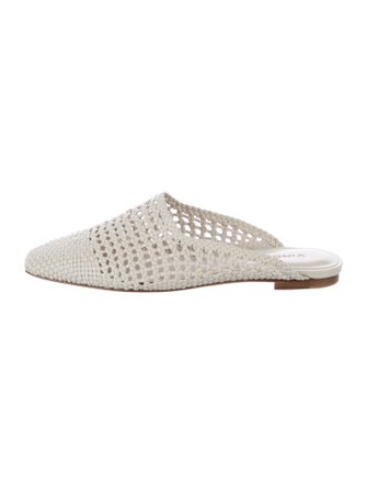 Vince Leather Braided Accents Mules