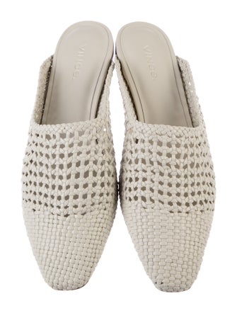Vince Leather Braided Accents Mules