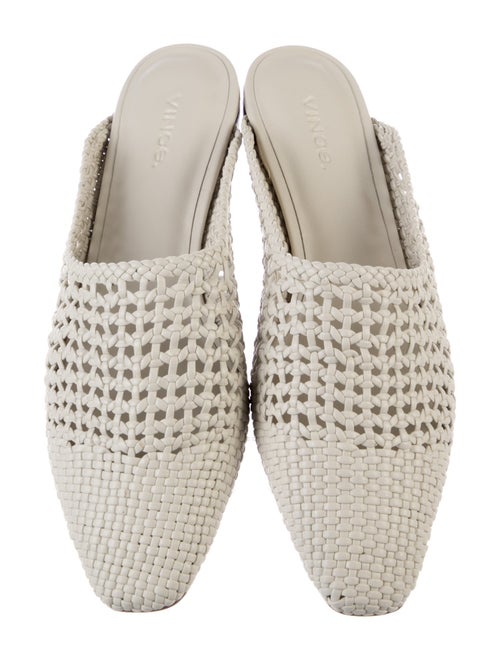 Vince Leather Braided Accents Mules