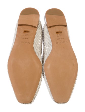 Vince Leather Braided Accents Mules
