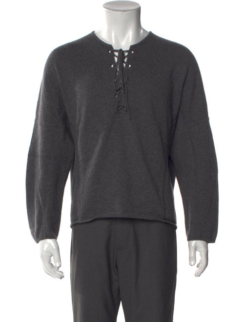 Vince Merino Wool V-Neck Polo Sweater