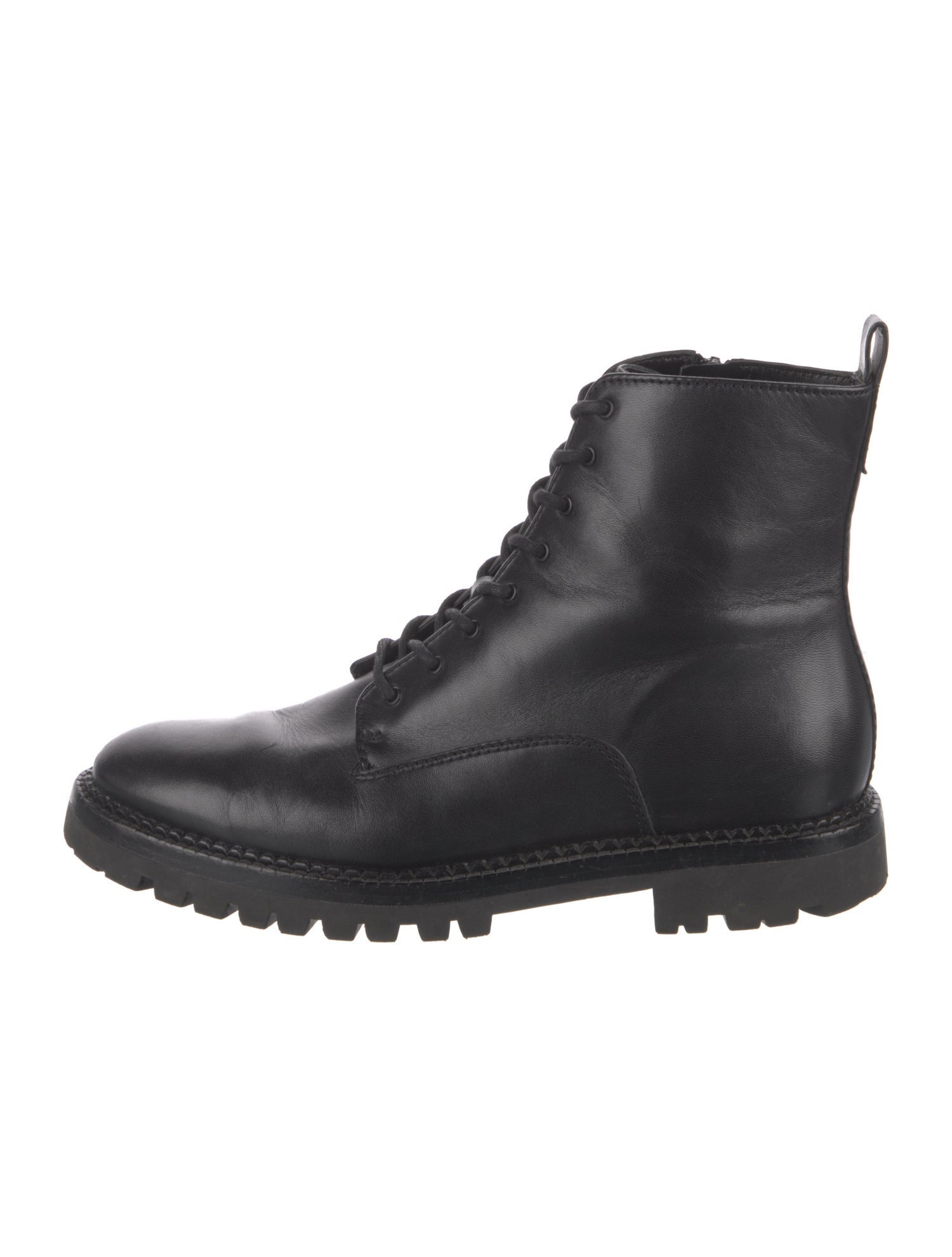 Vince Leather Combat Boots