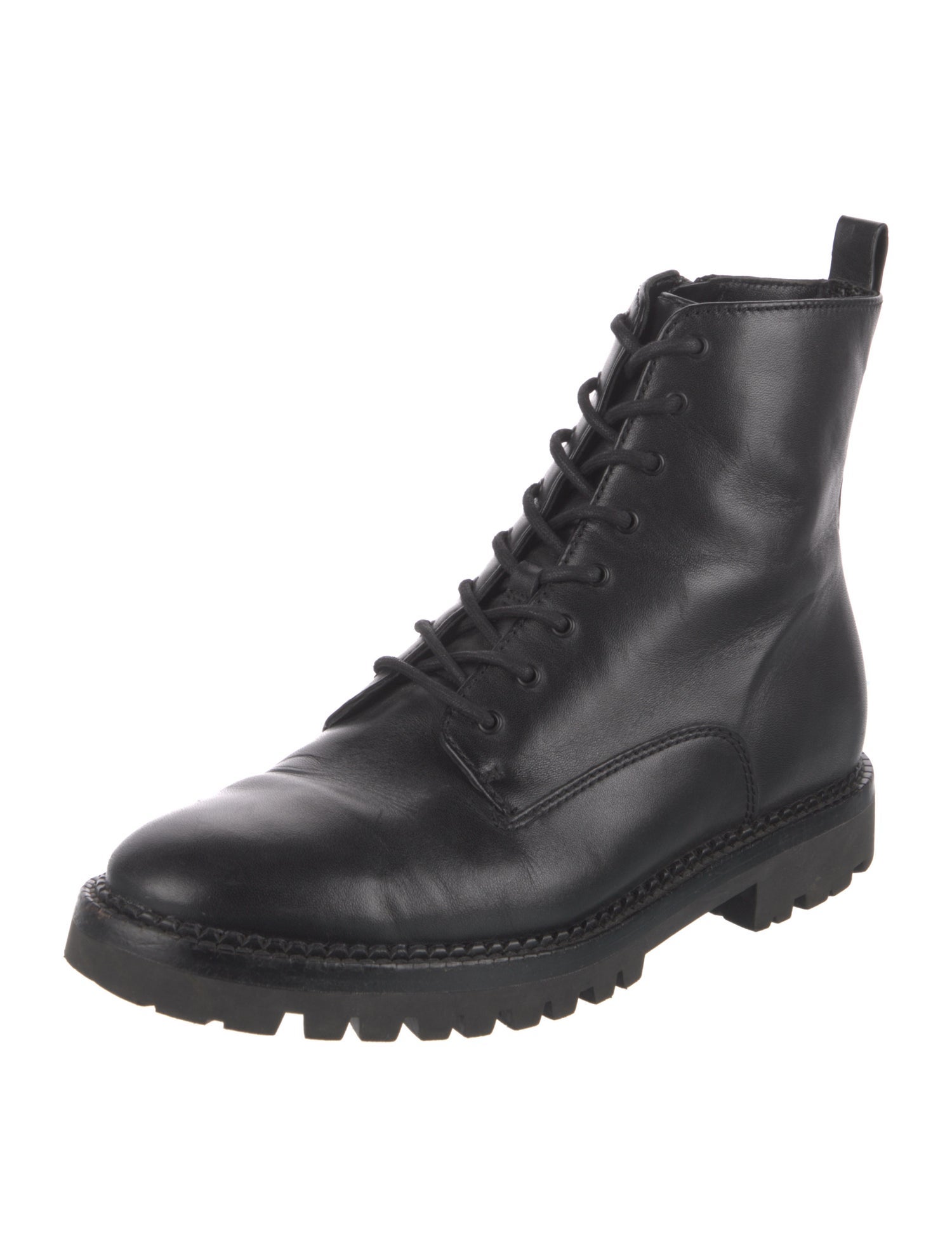 Vince Leather Combat Boots