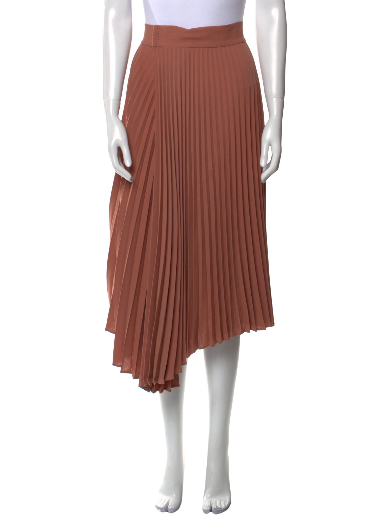 Vince Pleated Accents Midi Length Skirt