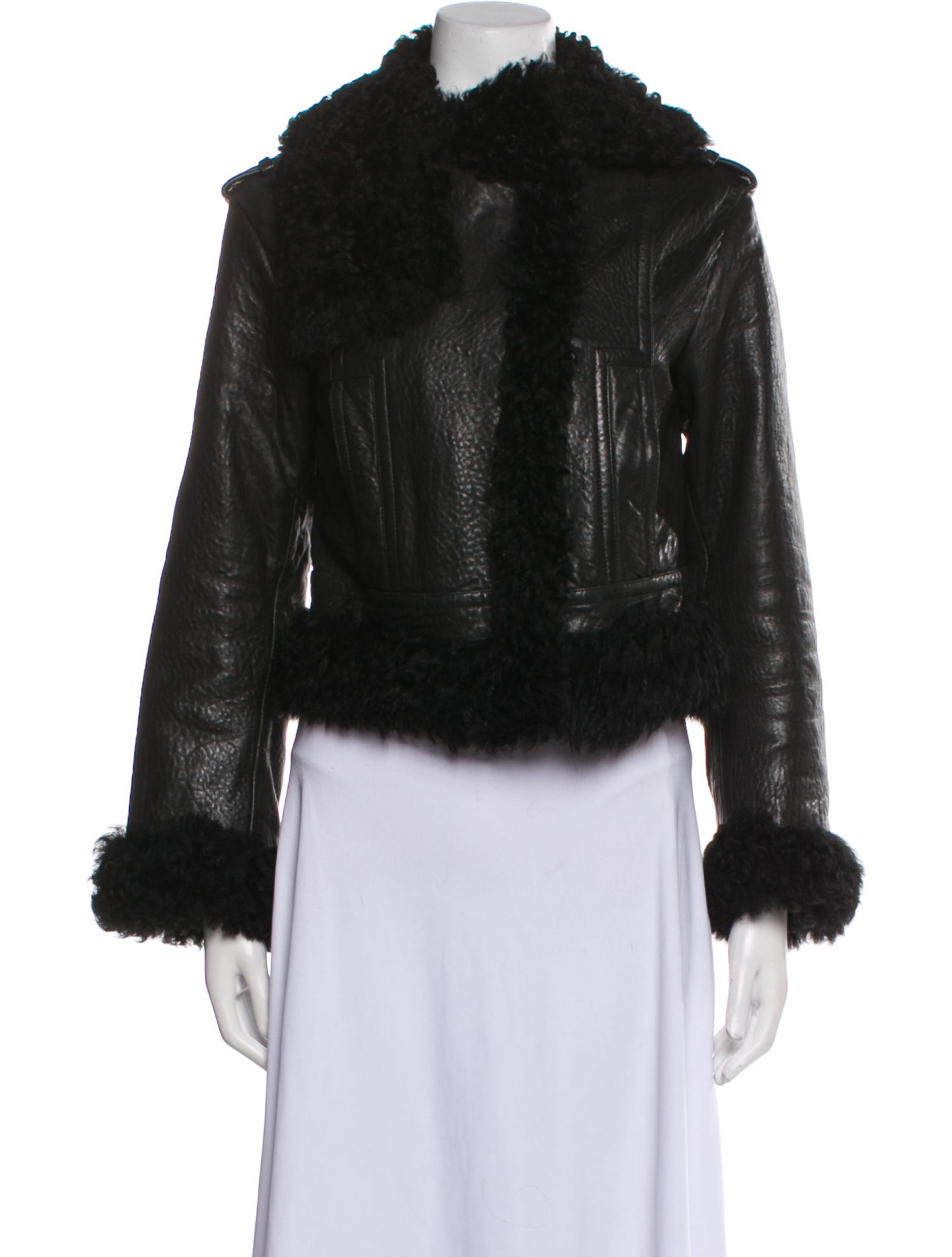 Vince Leather Fur Jacket