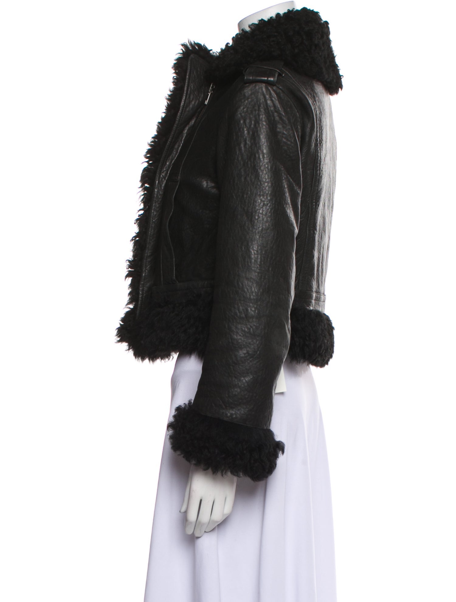 Vince Leather Fur Jacket