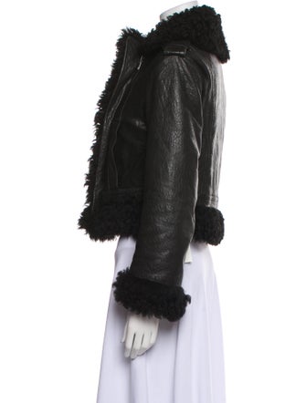 Vince Leather Fur Jacket