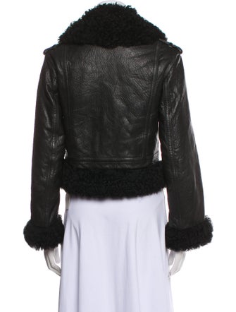 Vince Leather Fur Jacket