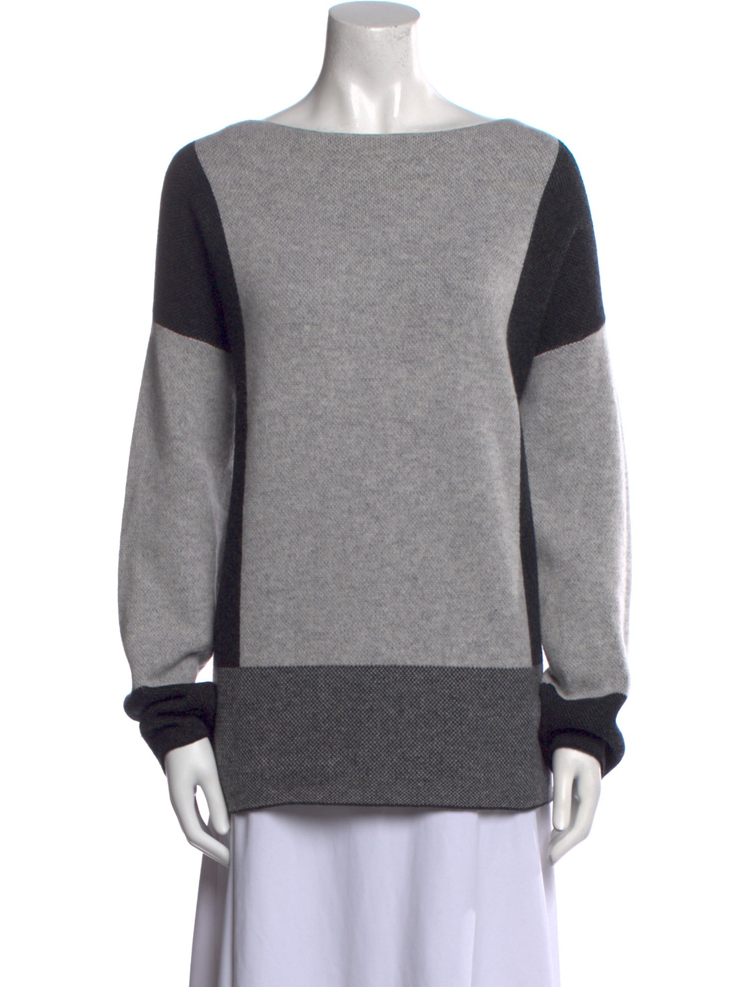 Vince Wool Colorblock Pattern Sweater