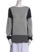 Vince Wool Colorblock Pattern Sweater