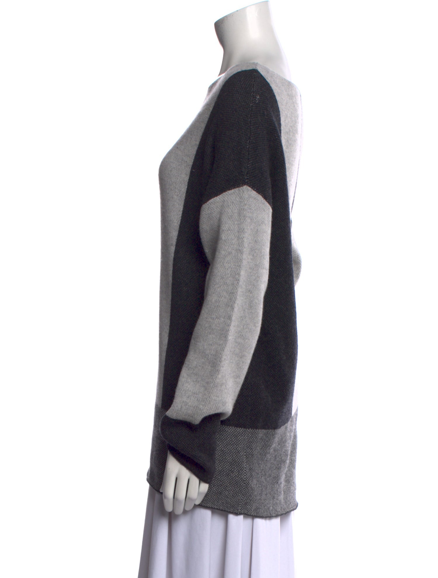 Vince Wool Colorblock Pattern Sweater