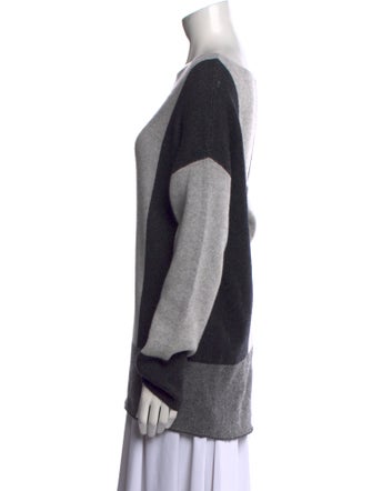 Vince Wool Colorblock Pattern Sweater