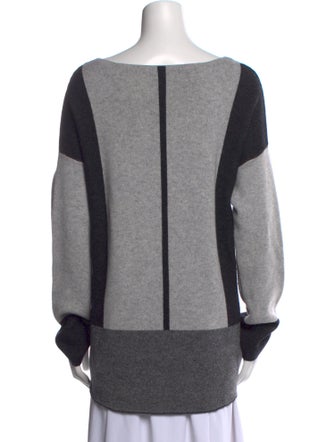 Vince Wool Colorblock Pattern Sweater