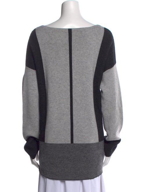 Vince Wool Colorblock Pattern Sweater