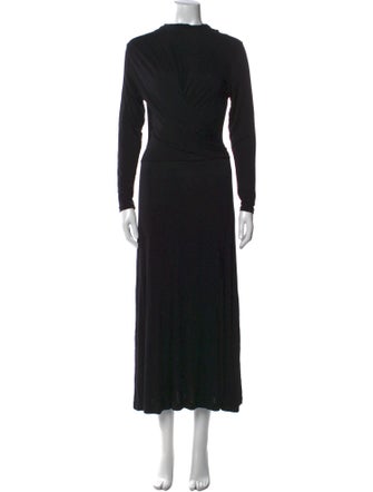 Vince Mock Neck Midi Length Dress