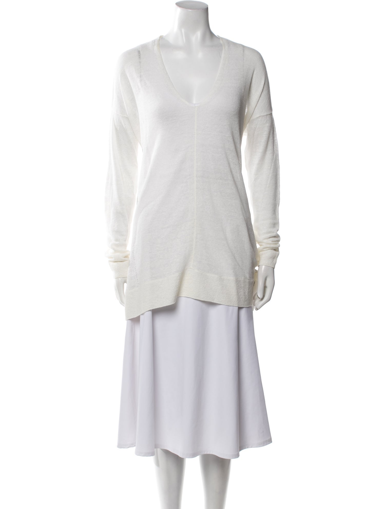 Vince Linen V-Neck Sweater