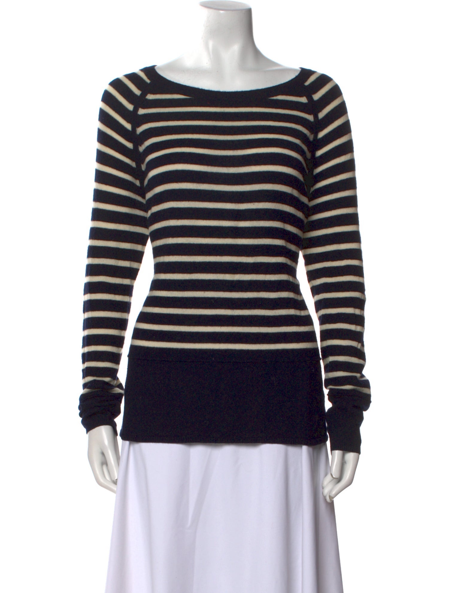 Vince Striped Scoop Neck Sweater
