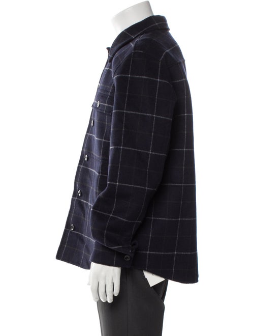 Vince Wool Plaid Print Jacket