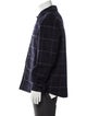 Vince Wool Plaid Print Jacket