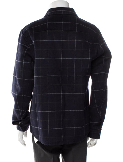 Vince Wool Plaid Print Jacket