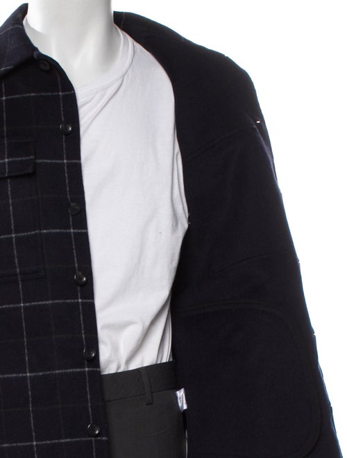 Vince Wool Plaid Print Jacket