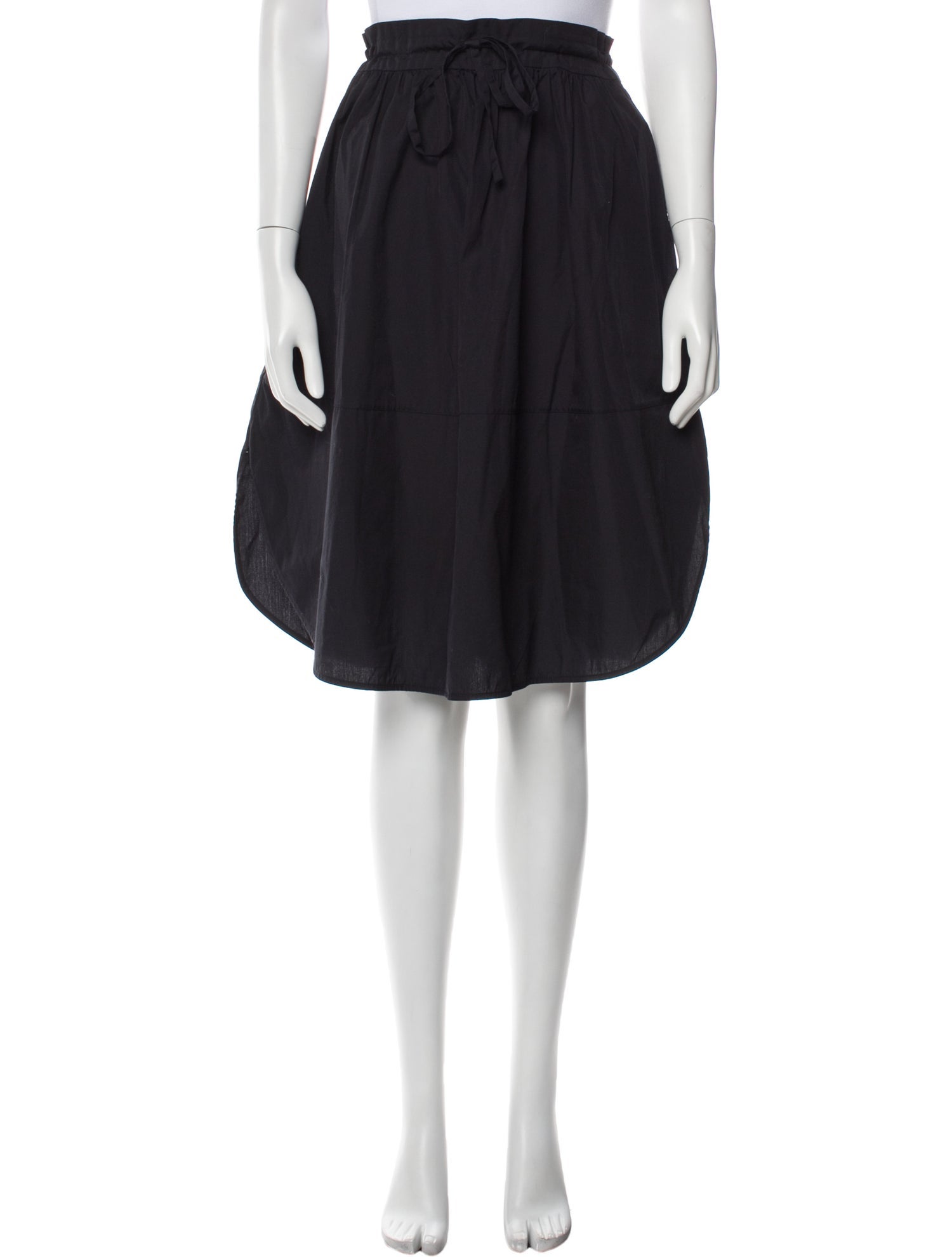 Vince Pleated Accents Knee-Length Skirt