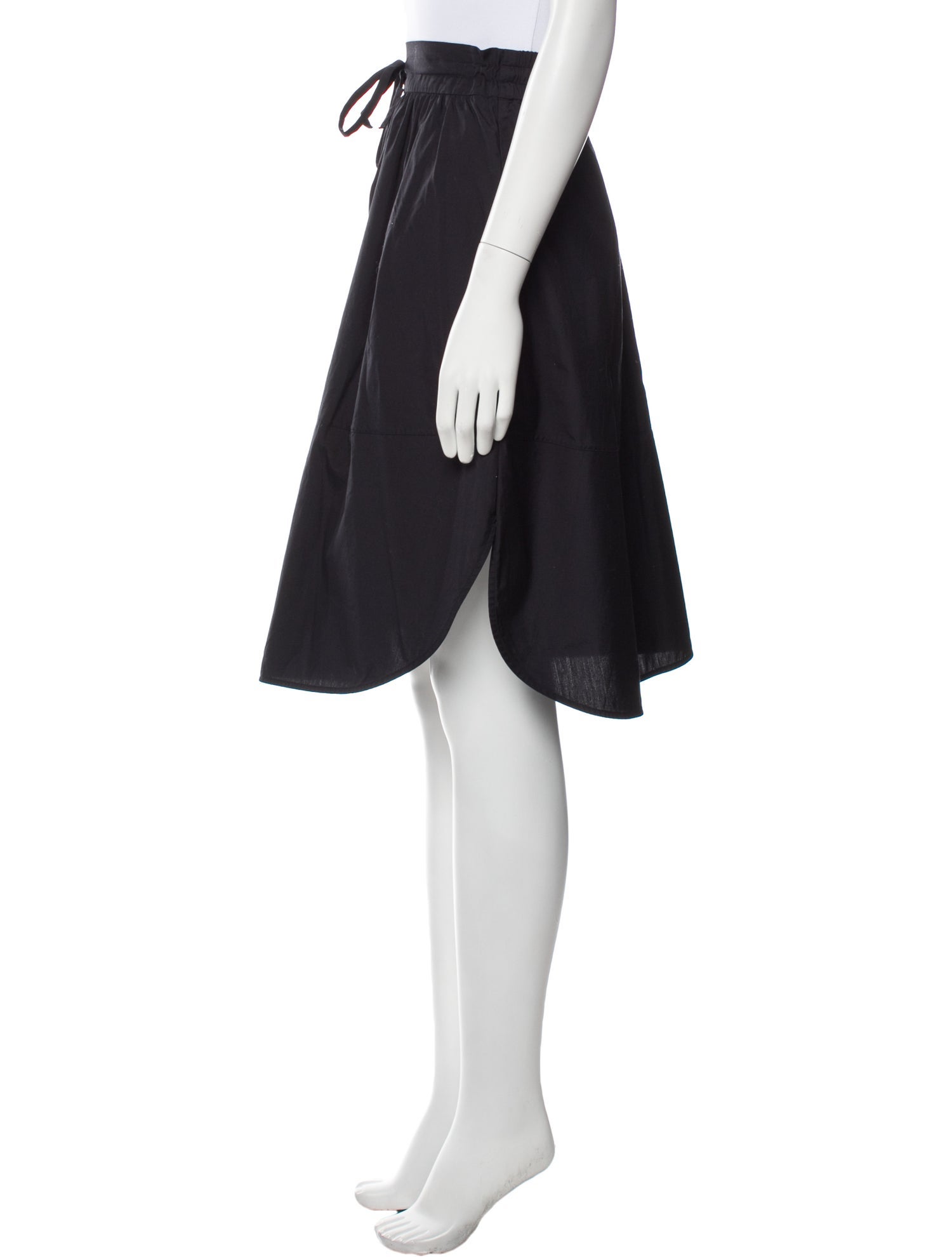 Vince Pleated Accents Knee-Length Skirt