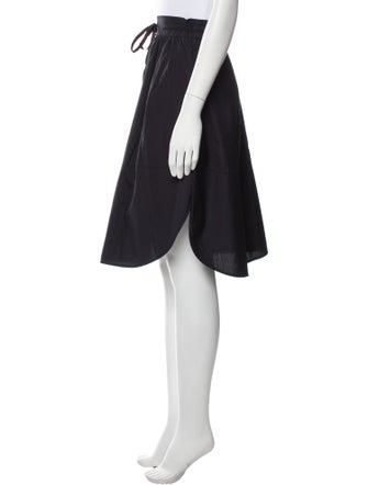 Vince Pleated Accents Knee-Length Skirt