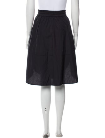 Vince Pleated Accents Knee-Length Skirt