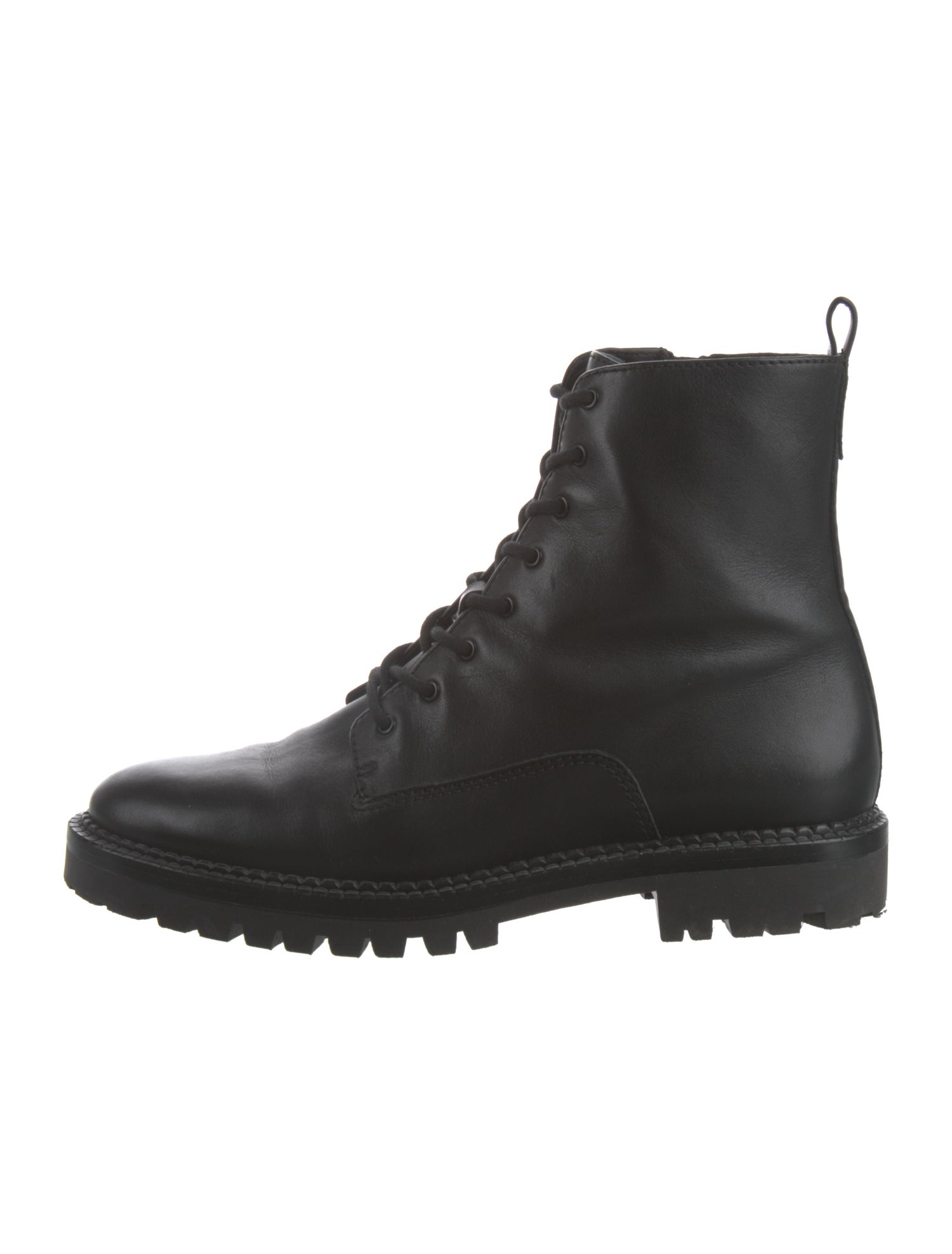 Vince Leather Combat Boots