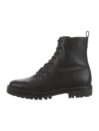 Vince Leather Combat Boots