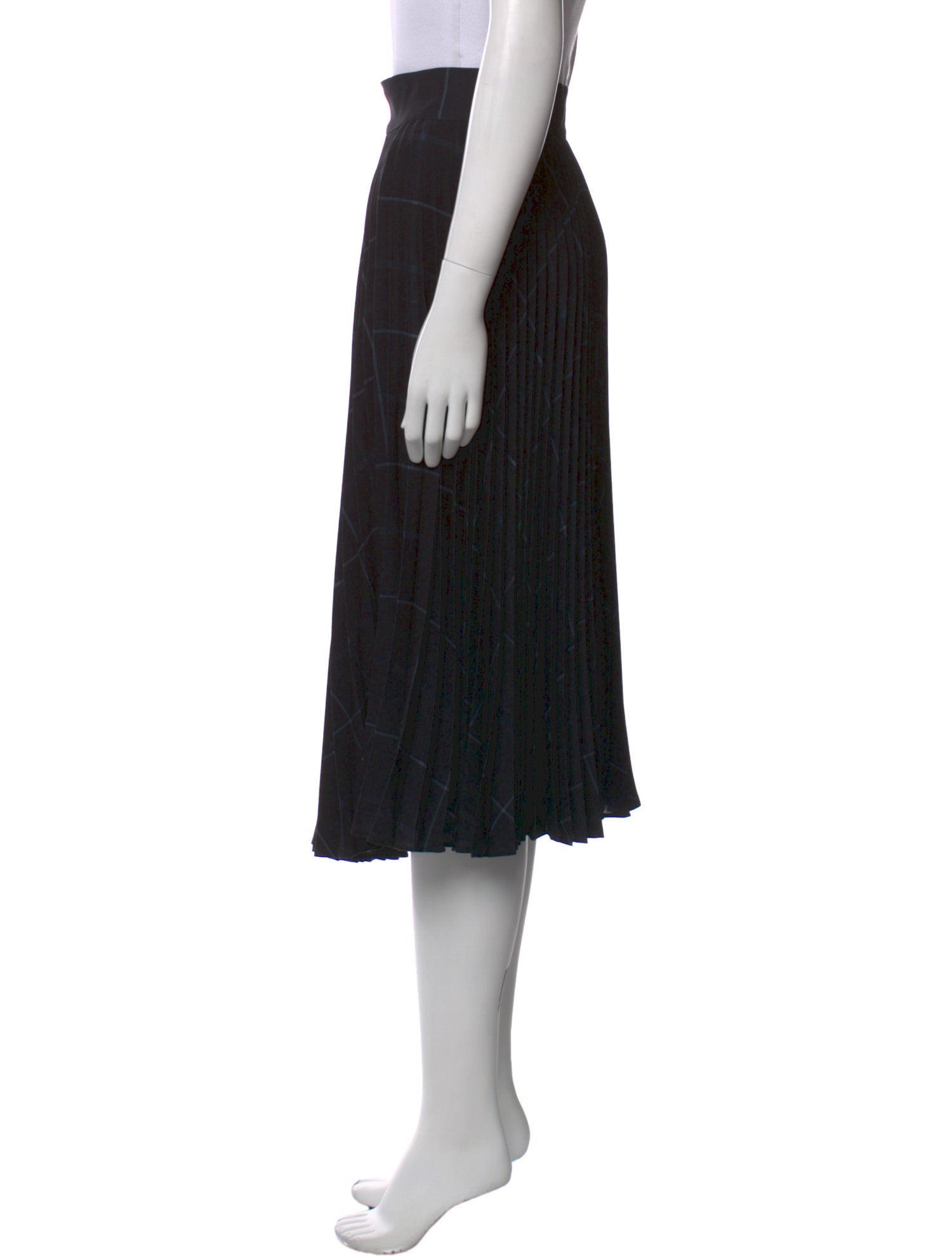 Vince Pleated Accents Knee-Length Skirt