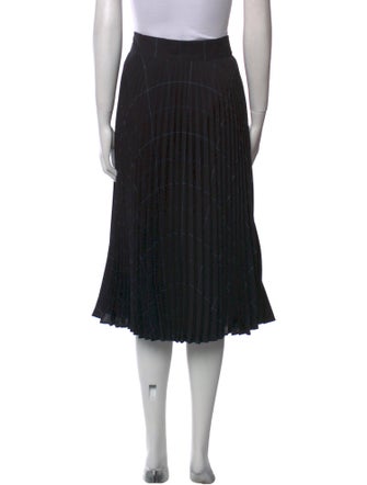 Vince Pleated Accents Knee-Length Skirt
