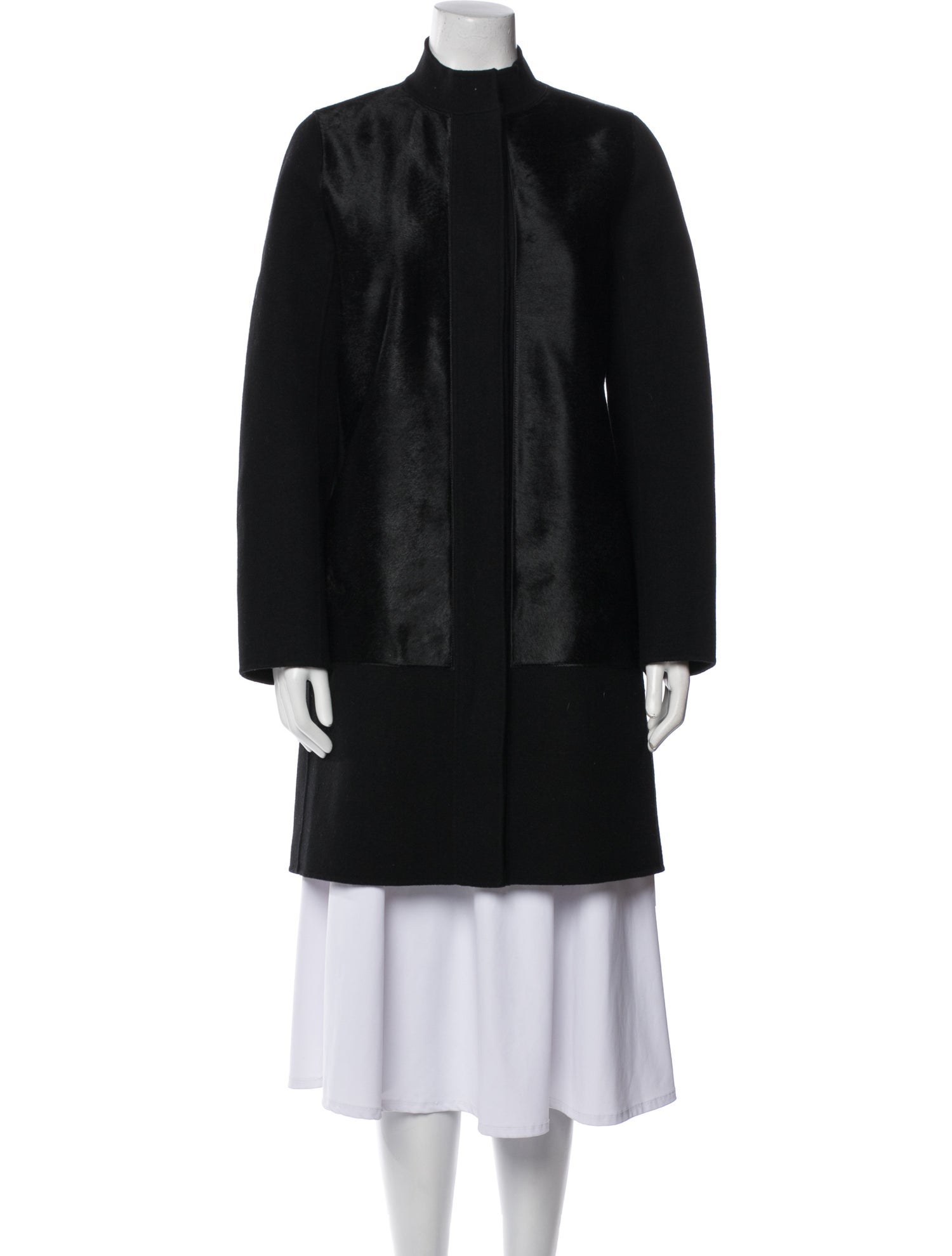 Vince Wool Faux Fur Coat