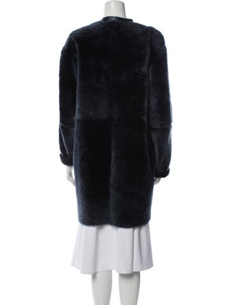 Vince Lamb Leather Faux Fur Coat