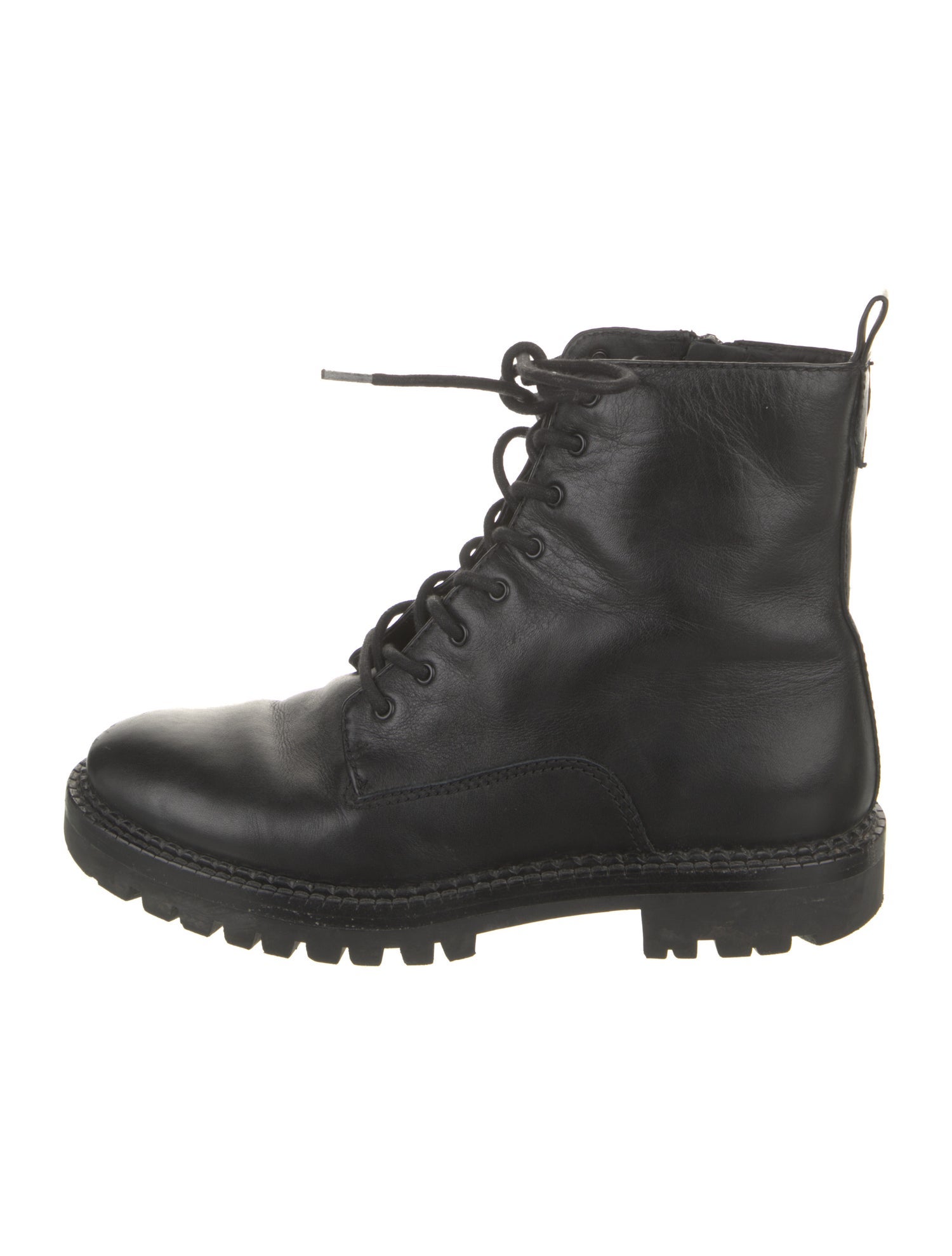 Vince Leather Combat Boots