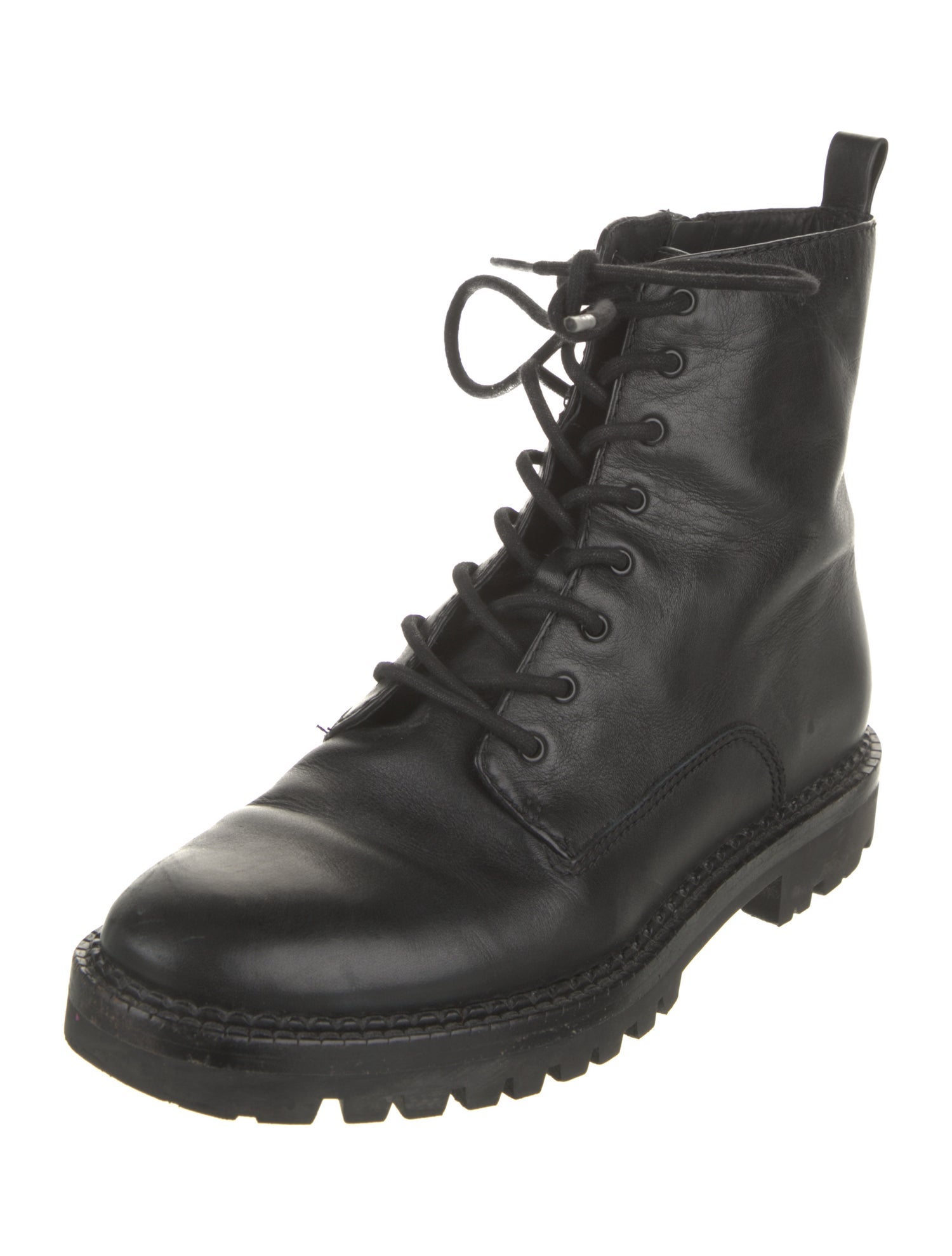 Vince Leather Combat Boots